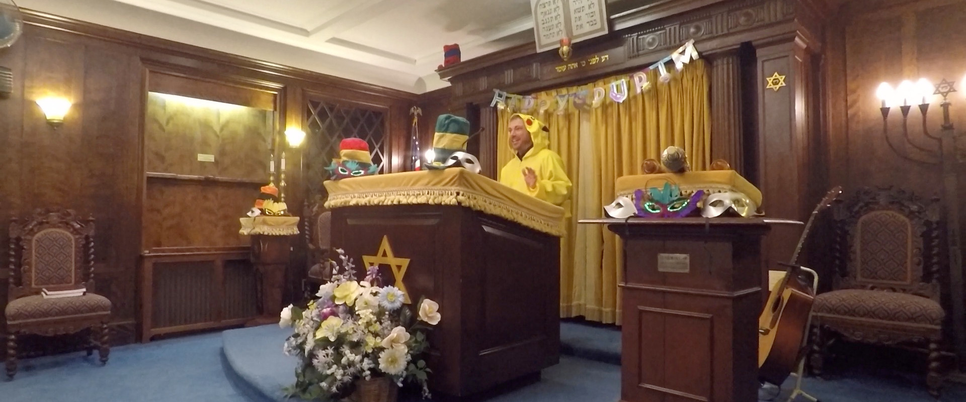 Rabbi Greg as Pikachu for Purim